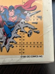 2 Vintage 1991 DC Comics SUPERMAN & 1 Vintage 1982 DC Comics Superhero stickers