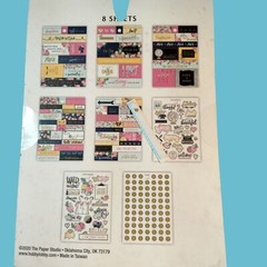 The Paper Studio Petals Blooms Sticker Book Flamingo Stick a Bilities
