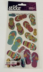 New Sticko FLIP FLOPPIN Stickers FREE SHIP EK Success FLIP FLOPS