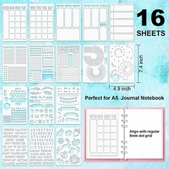 16 Pcs Journal Stencils Set – Time Saving Bullet Journaling