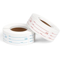 2 Rolls 1000 Pieces Food Labels Stickers, 1×2 inch Removable inch, Blue