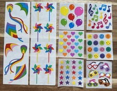 Grosssman Sandylion Heart Star Balloon Pinwheel Glasses Kites Rainbow Stickers