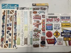 Lot of 14 Scrapbook Stickers Travel Retired NYC Road Trip Stickopotamus Sticko