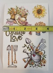 Rare Collectible PSX Designs CULTIVATE LOVE 4×6 Sticker Module – Gardening Theme