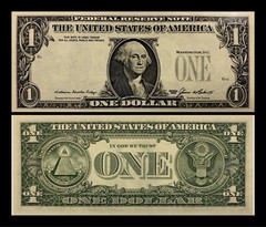 $1 1985 Federal Reserve Note Third Print Error (US CURRENCY STICKERS) (Lot Of 2)