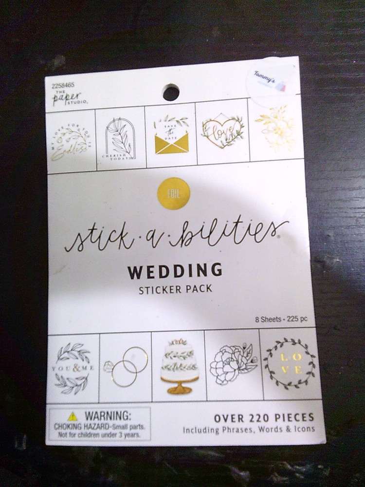 NEW The Paper Studio Stick A Bilities WEDDING FOIL sticker pack over 220 pcs