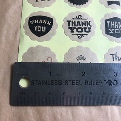 144 Assorted Kraft Thank You, Made With Love, And Handmade For You Stickers