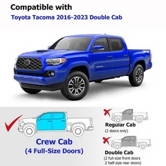 in-Channel Window Rain Guards Fit for Truck Toyota Tacoma 2016 2017 2018 2019…
