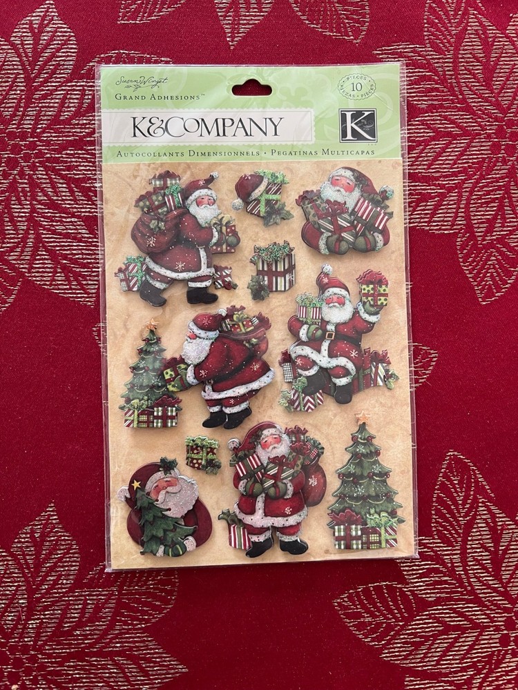 YOU CHOOSE – CHRISTMAS K & COMPANY 3D STICKERS RARE & HARD TO FIND