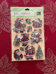 YOU CHOOSE – CHRISTMAS K & COMPANY 3D STICKERS RARE & HARD TO FIND
