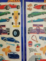 LOT of 2: Mello Smello Scratch ‘n Smell Stickers ~ 2003 Racing Cars Speedway NOS