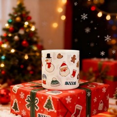 2 Rolls Cute Merry Christmas Cartoon Label Gift Box Series Stickers Decorations