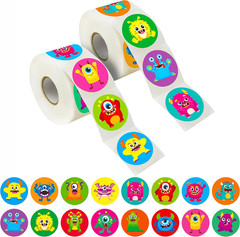 600 round Land Animal Stickers in 16 Designs, Each 1.5″ Diameter