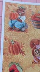 Vintage Hallmark Stickers Thanksgiving Animals Harvest Owl Squirrel 1 Sheet