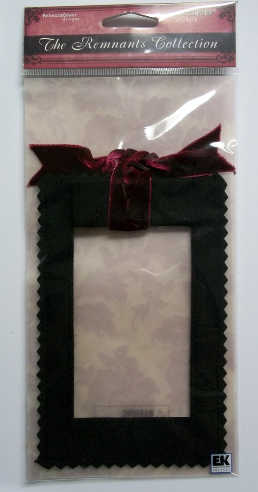 1 Frame Sticker Roman Shade Black 3-1/2 x 5 Inches EK Success NIP