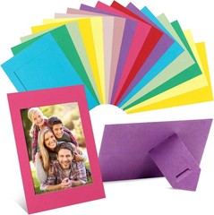 150 Pcs Paper Picture Frames 4×6 Bulk Colorful Cardboard Easel Stand DIY Craft