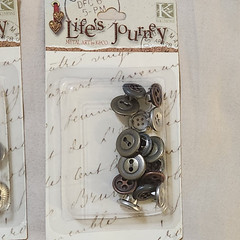 NEW Lot 4 Lifes Journey Metal Tacks Nickel Brass Button Masculine Contemporary-A