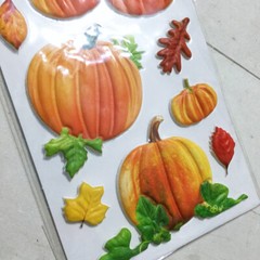 Pumpkin Stickers Scrapbook Embellishments Sticky Pix Puffy Fall Halloween