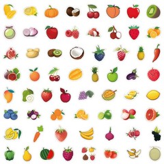 200Pcs Waterproof Food Stickers for Kids & Adults, Cute Decals for Water Bottles