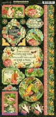 Graphic 45 Lost In Paradise Sticker Set 2 12×6 sheets
