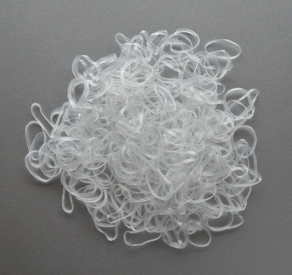 125 Pcs Clear Elastic Bands dredlocks Hair Dogs Dolls Ponytails kid girl NO SNAG