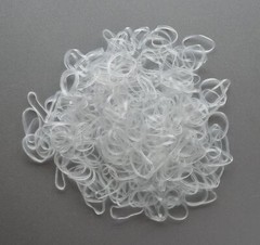 125 Pcs Clear Elastic Bands dredlocks Hair Dogs Dolls Ponytails kid girl NO SNAG