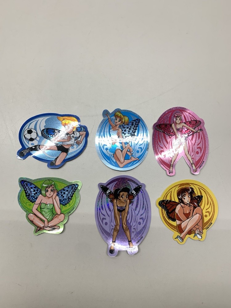 Vintage Stickers Fairy Prism Vending Machine Sticker Dykom 2000 Lot Of 6
