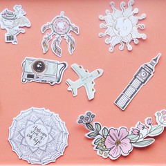 Creative Path 134pcs Paper Diecuts Ephemera Scrapbooking Die Cut Shapes