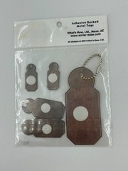 scrap-ease Metal Tags Adhesive Backed Tags 5 Pcs Copper Bronze