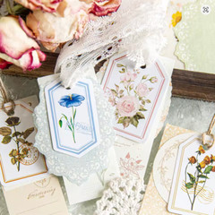 Pink Floral Butterfly Bird Scrapbooking Mixed Supplies – Paper & Stickers 10 pcs