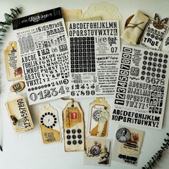 Rub On Transfers for Crafts Pressure Transfer Stickers Small, Multiple colors