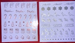 10 Recollections Red/Gold Christmas Sticker Sheet Packs