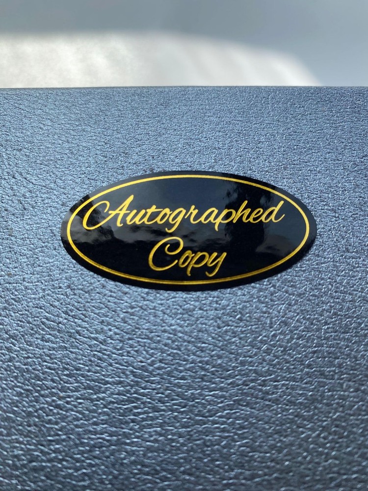 1×2 inch 300PCS Autographed Sticker by The Author inch, Black