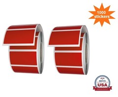 Rectangular Stickers 40mmx19mm (1.5″ x 0.75″) Marking Labels 2 Rolls(1000-Pack)