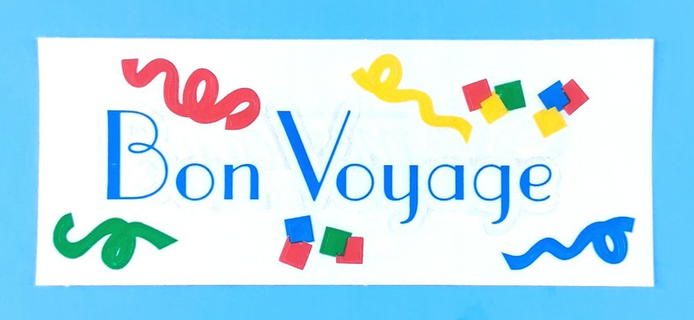 Vintage Creative Memories Bon Voyage Confetti Sticker Sheet Scrapbooking