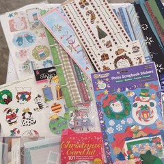 Holiday Christmas Scrapbooking Stickers Card Kit Lot