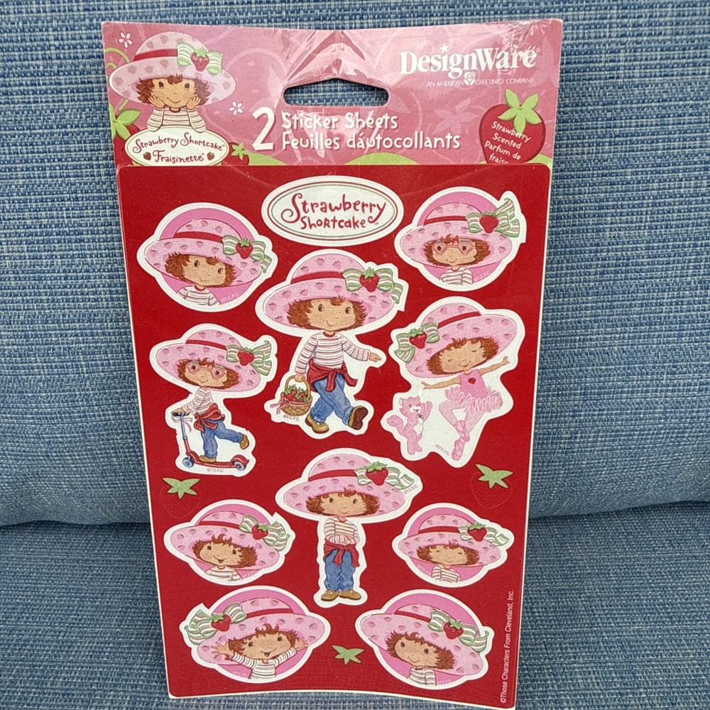 2003 American Greetings Strawberry Shortcake Stickers Sealed Pack Design Ware