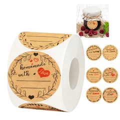 Jam and Jelly Jar Canning Labels for Mason Jars and More(2″ Round 500/roll) with
