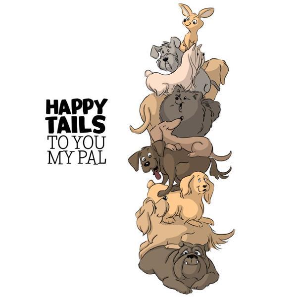 New ART IMPRESSIONS clear rubber stamp stackers set DOG friendship