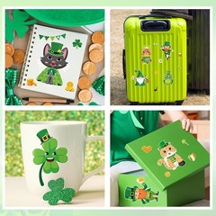 32 Sheets Irish St. Patrick’s Day Stickers Kit for Kids – DIY Art & Party Favors