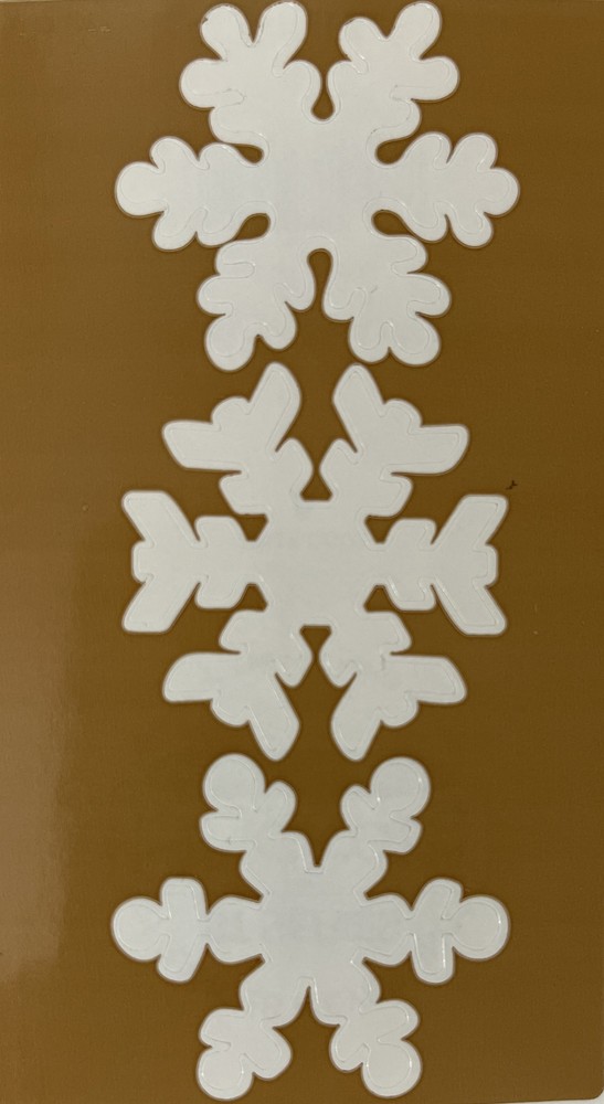 WHITE SNOWFLAKE Sticker(3pc)Frances Meyer•Christmas•Holiday•Wintertime •Icy•Cold