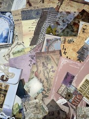 Vintage Scrapbooking Supplies Kit, 200+Pcs Junk Journal Kit with Scrapbook Paper