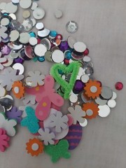 Butterfly Flower Craft Project Supply Pkg Glitter Sticker Foam Decoration NewMix