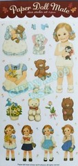 NEW! AFROCAT PAPER DOLL MATE DECO STICKER SET 6 PCS. BOY GIRL DOLL STICKERS USA