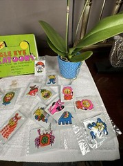 Vintage 1977 IMPERIAL Animal Wiggle Eye STICKATOONS 21 stickers RARE NEW+Box