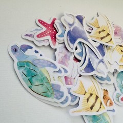 Sea creatures Sticker Random 1pc 8design Animal New From Japan w/ tracking
