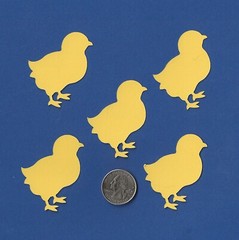 Easter Die Cuts, Chick Die Cuts – 25 pcs. 2″ x 1-3/4″ ANY COLOR, Scrapbooking