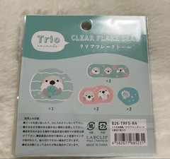 Cute Sea Otter Clear Flake Stickers Kawaii Japanese Animal Aesthetic