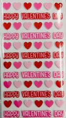 Pink & Red Foam Hearts Valentine’s Day Stickers Planner Papercraft Crafts