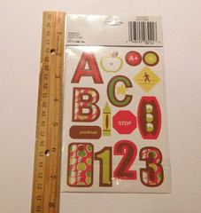 Keepsake Essentials Stickers Lot of 2 Sheets Package ~School ABC~Creativity Inc
